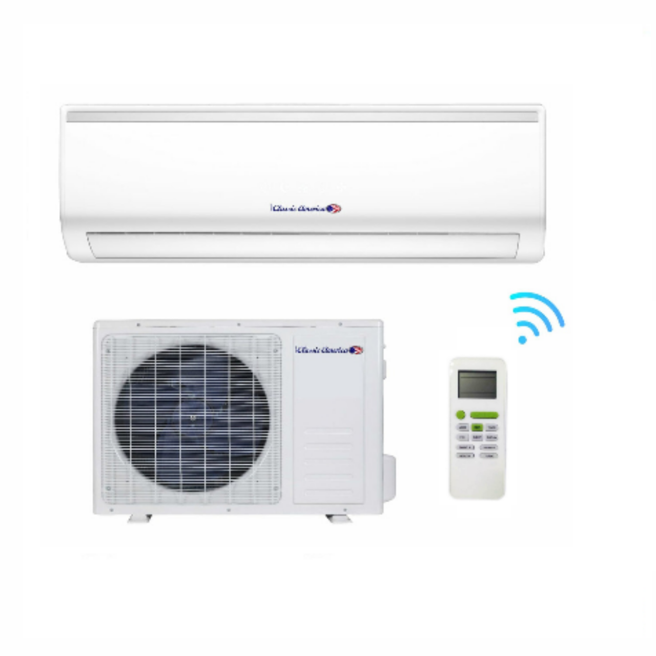 Classic America WiFi Ductless Wall Mount Mini Split Inverter Air Conditioner with Heat Pump, Full Set (12000 BTU 20 SEER 120VAC)